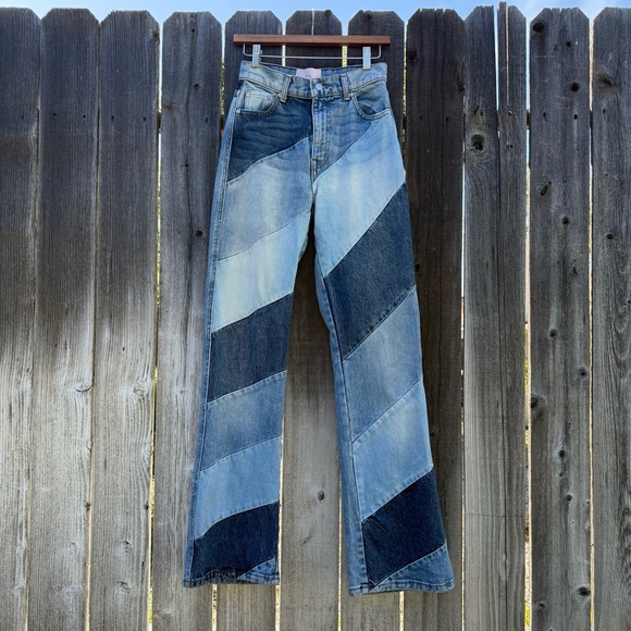 Revice Patchwork Blue Jeans - Picture 1 of 9